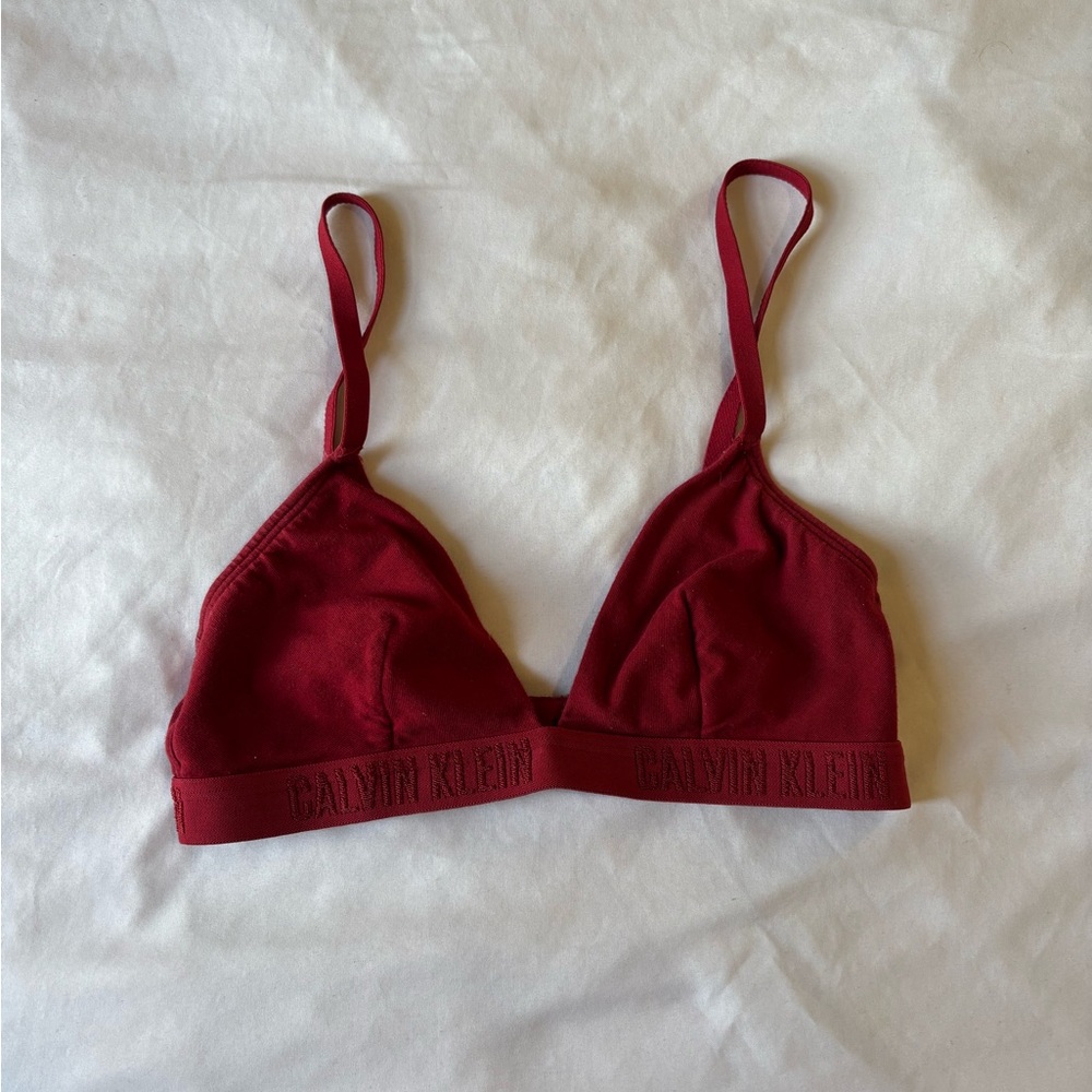 Calvin Klein Deep Red Triangle Bralette